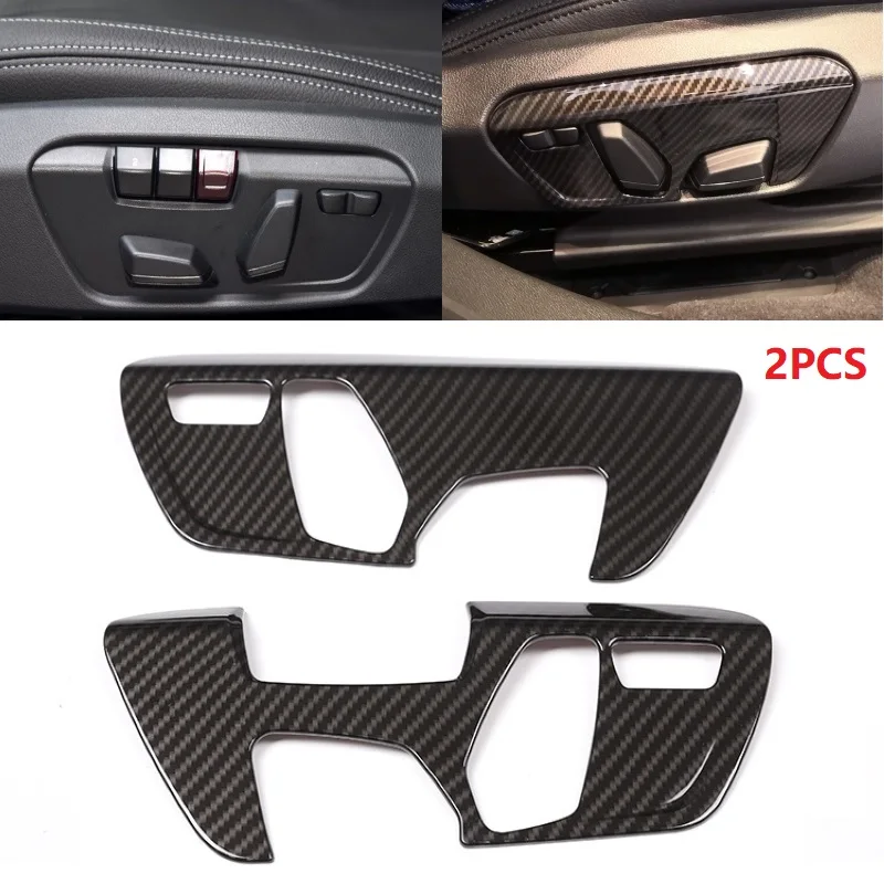 

2PCS ABS Car Seat Button Switch Adjustment Panel Cover Trim For BMW X1 F48 2016 2017 2018 Interior Accessories