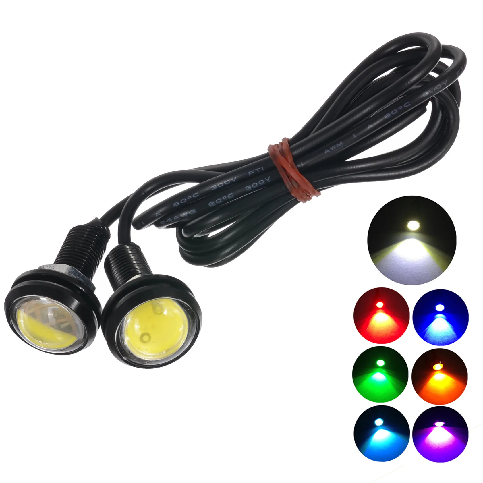 

10pcs 12V LED Eagle cat Eye DRL 23MM High Power SMD Daytime Running Light Car Fog Bulb Reverse Backup Parking Turn Signal Lamp