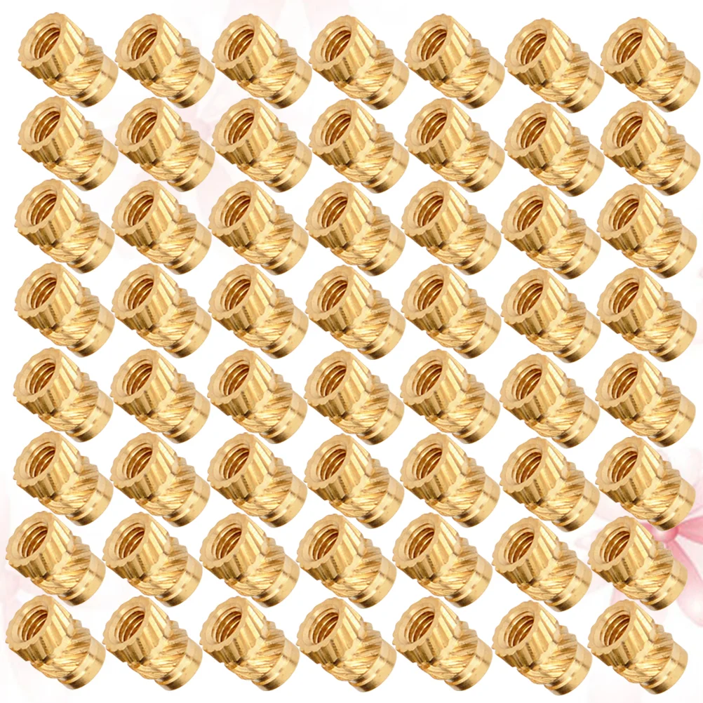 

100pcs Knurled Threaded Insert Brass Knurl Round Insert Nuts for 3D ( )