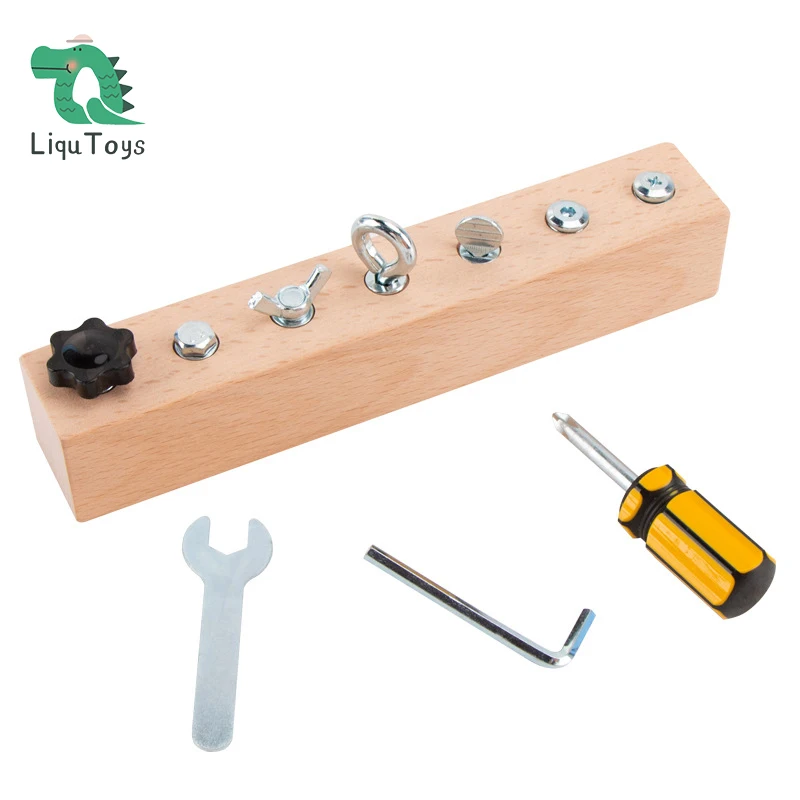 

Montessori Screwdriver Board Set - Wooden Montessori Toys for 3 4 5 Year Old, Fine Motor Skills Toys, Toddler Montessori Tools
