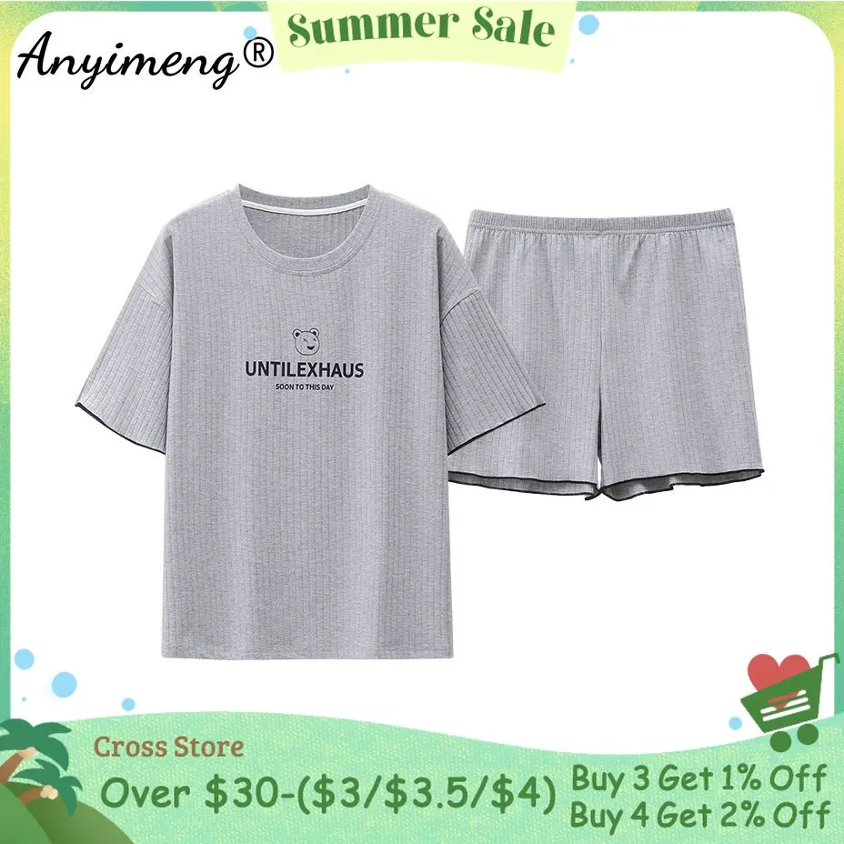 

Cool Modal Women's Pajamas Summer Fashion Short Sleeves Shorts Sleepwear for Girl Korean Pajama Causal Woman Lounge Homesuits