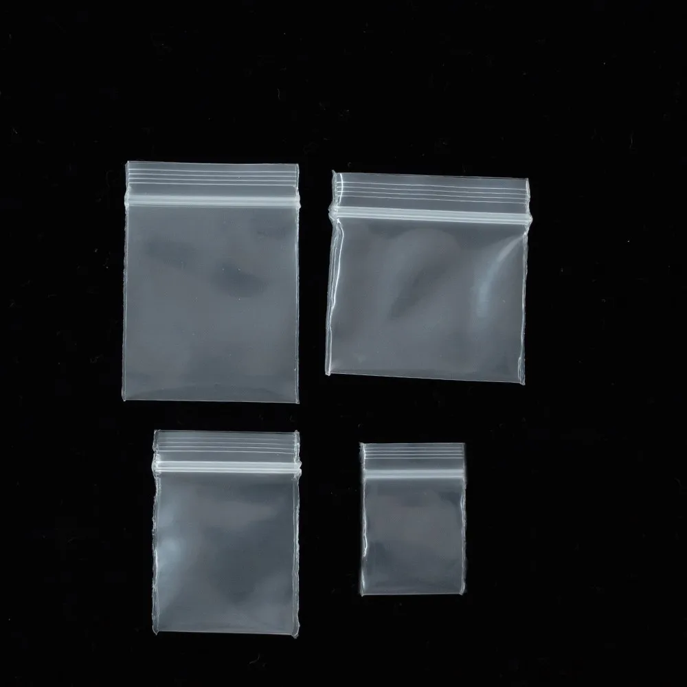 50 шт./партия прозрачные пакеты с застежкой-молнией