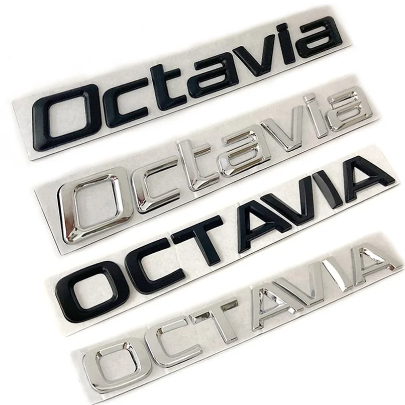 Металлический высококачественный автомобильный 3D стикер Octavia стильные буквы