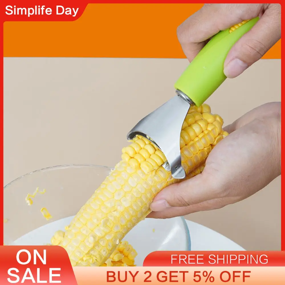 Kitchen Vegetable Tool Corn Thresher Household Corn Kernel Separator Plastic Handle Stripper Grater