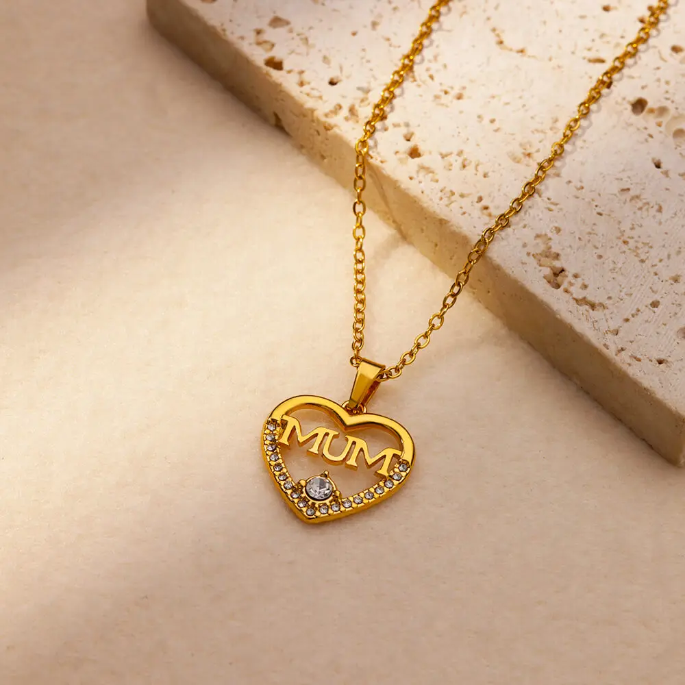 Женское Ожерелье из нержавеющей стали с подвеской в виде сердца