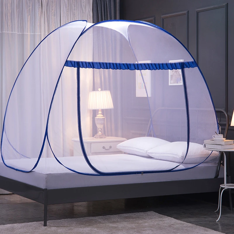 

Mosquito Net Mongolian Yurt Portable Installation-free Foldable Household Anti-fall Encryption Double-layer Ventilation Bed Tent