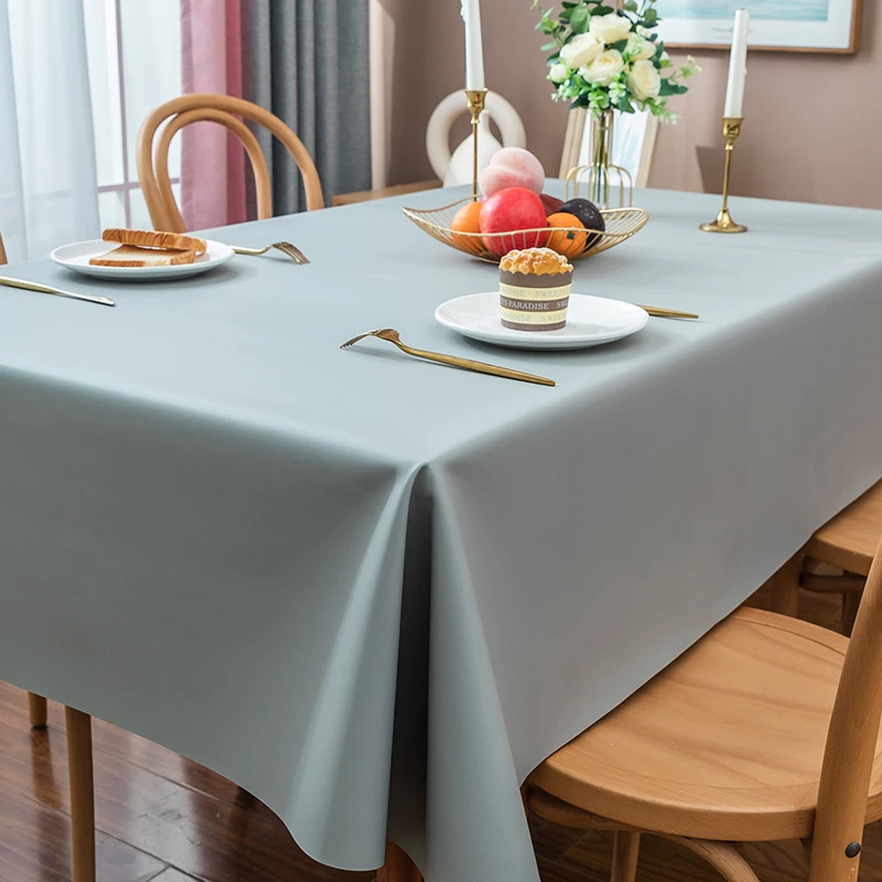 

Washable, waterproof, oil resistant, scald resistant, skin friendly tablecloth, rectangular mesh red tablecloth