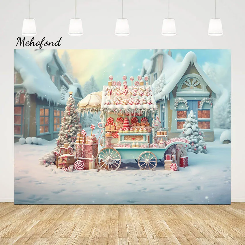 Фон Mehofond для фотосъемки с изображением снеговика