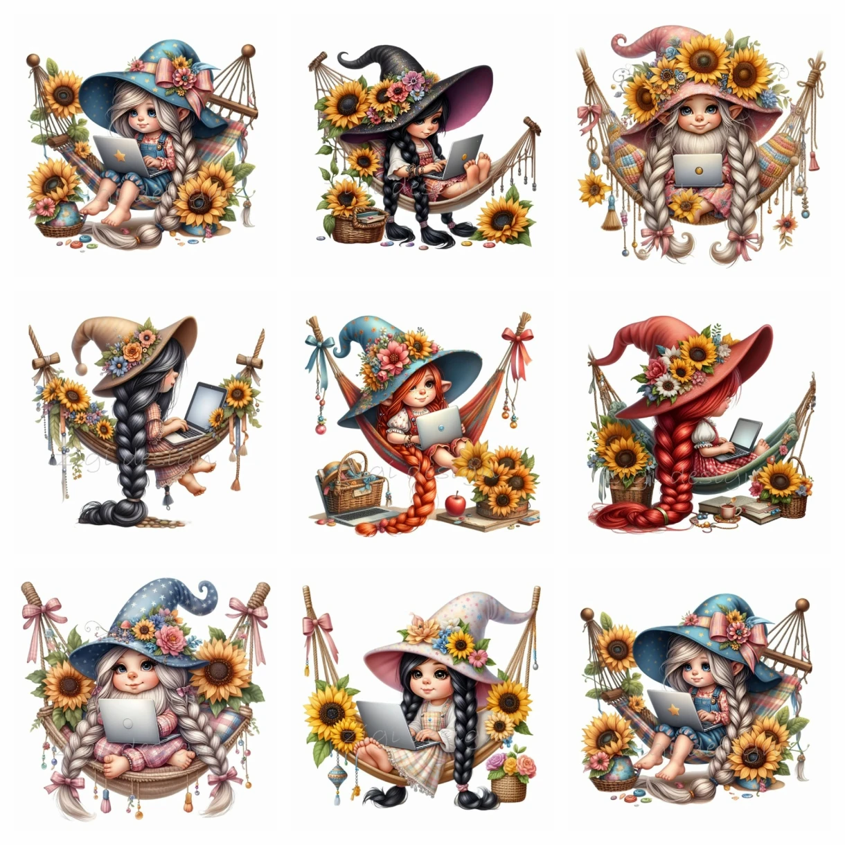 Набор алмазной живописи: Девушка-подсолнух милая маленькая девочка вышитая