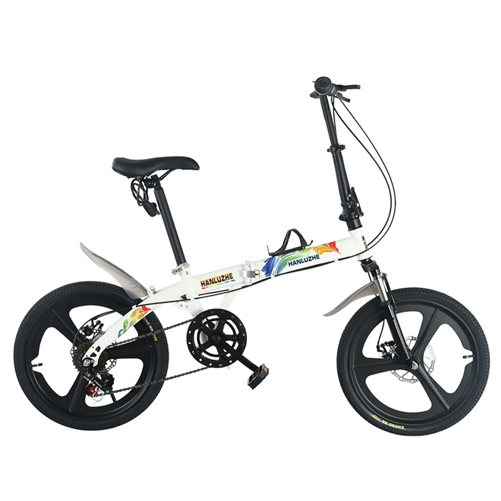 

Collapsible Bicycle Children Bike 20 Inch Small Variable Speed Dual Disc Brake Chain Ordinary Foot Pedal Pushbike Outdoor Sports