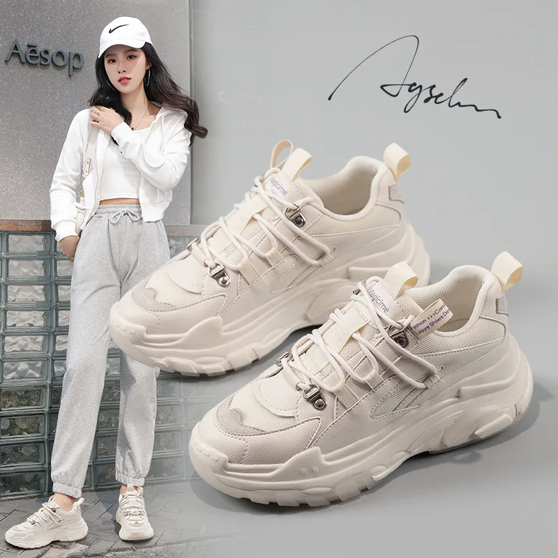 

Туфли женские на толстой подошве, дышащие, осень 2021