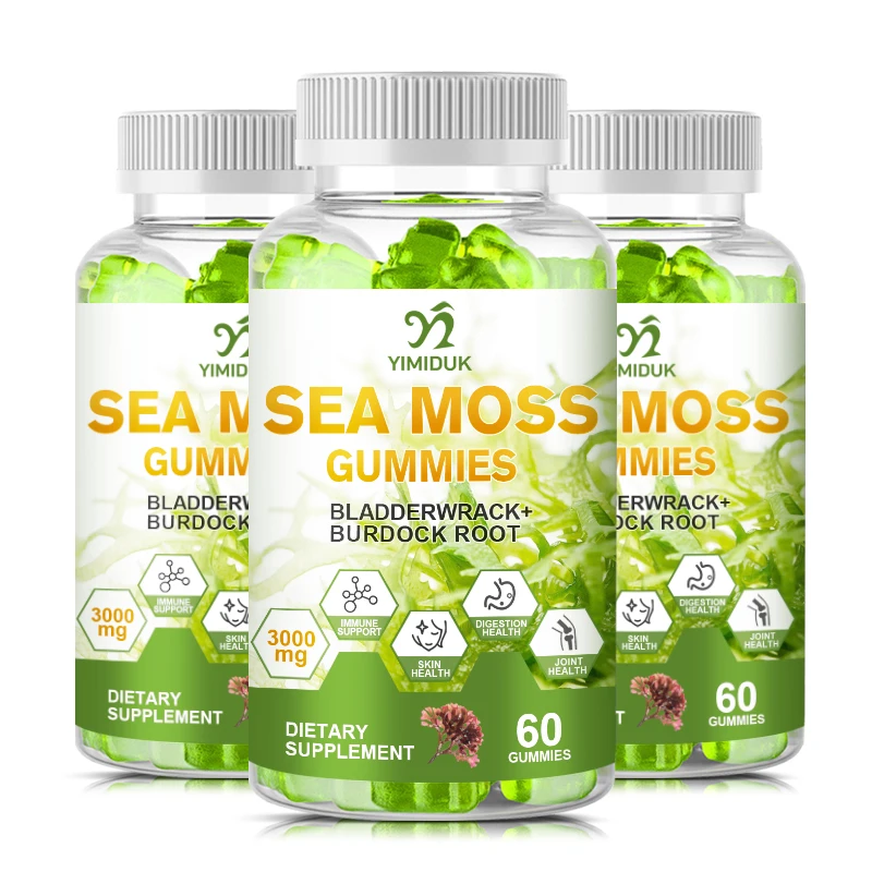 

Organic Sea Moss Gummies for Thyroid Health Weight Management Improve Immune Supplement Gummy
