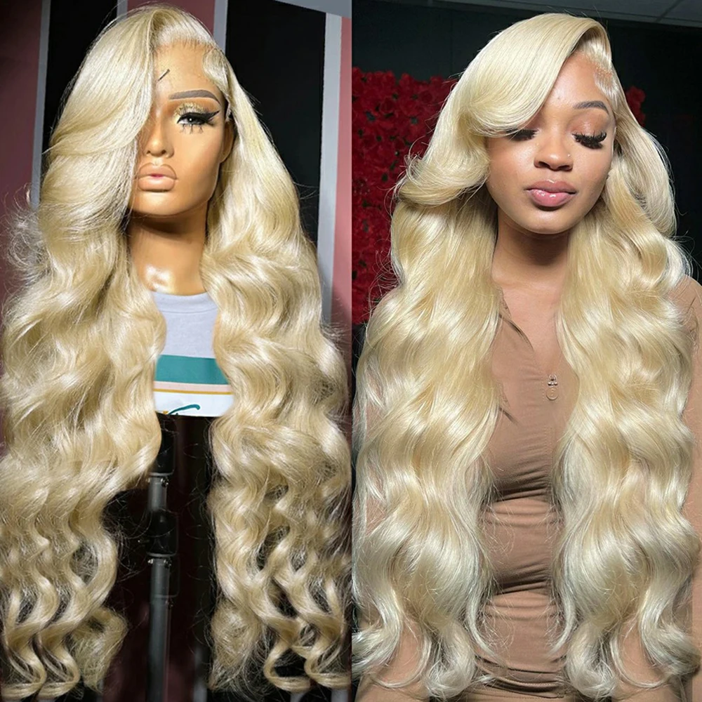 

613 Blonde Body Wave Lace Front Wig Brazilian Long 13x6/13X4 Transparent Lace Frontal Wig 180 Density 4x4 5X5 Lace Closure Wig