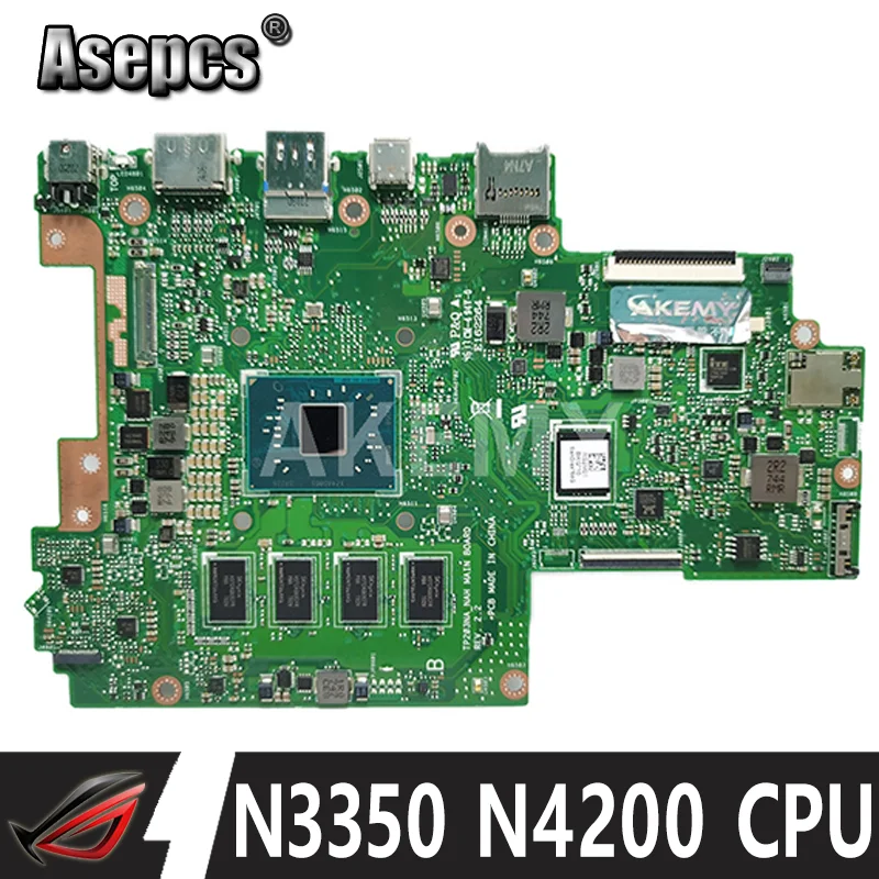 

TP203NA Laptop Motherboard For ASUS VivoBook TP203NAH TP203N 2GB 4GB RAM N3350 N4200 CPU 32G 64G 128G SSD Notebook Mainboard