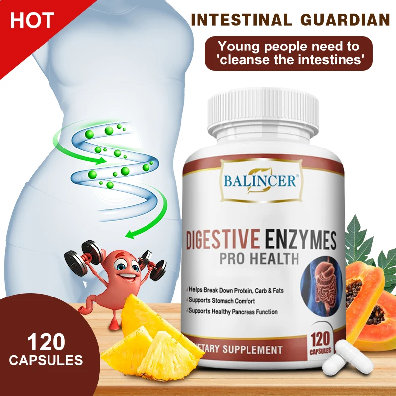 

Digestive Capsules- Promote Digestion,relieve Heartburn, Excessstomach Acid, Indigestion,halitosis, Bloating,diarrhea Vegetarian