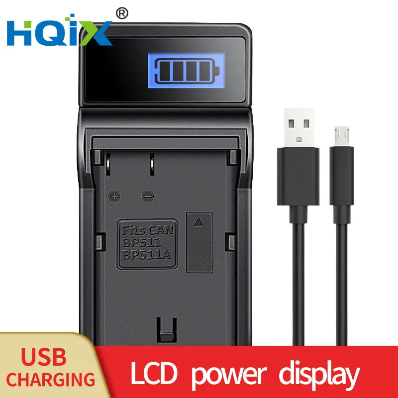 

HQIX for Canon EOS 5D 10D 20D 30D 40D 50D 300D 60D Powershot G1 G2 G3 G5 G6 Prol pro90 IS Camera BP-511 511A Battery Charger