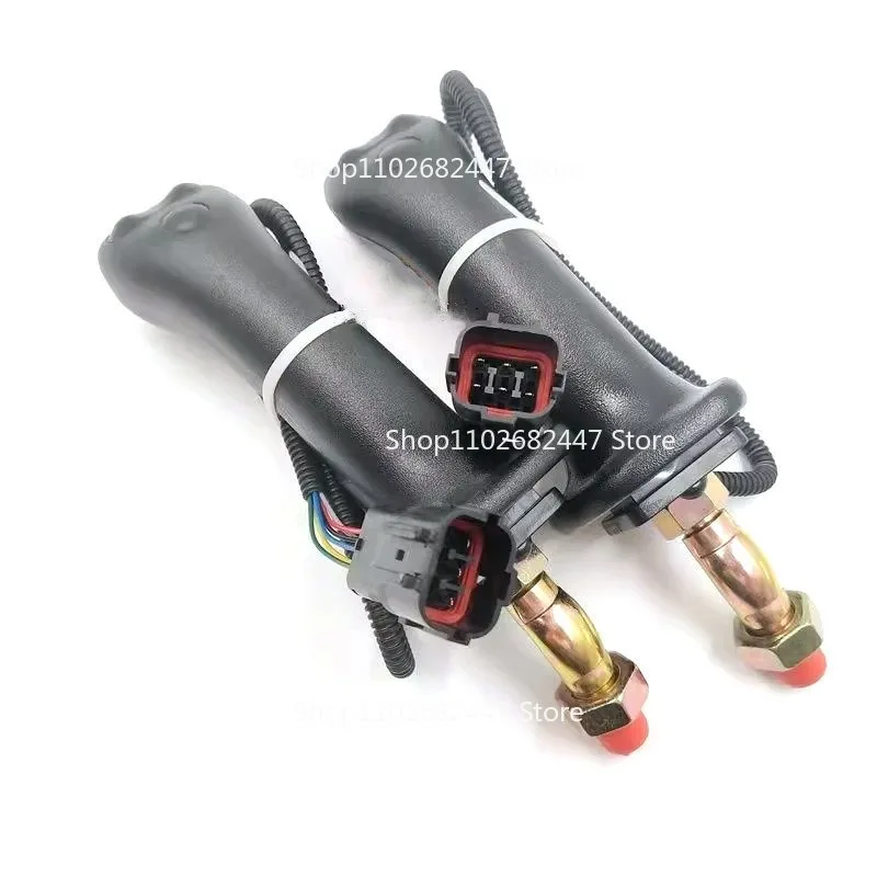 Фото Рукоятка джойстика для экскаваторов DX Doosan DH Daewoo 225-9/215-9 с тремя кнопками и разъемом, с клеевым креплением №2