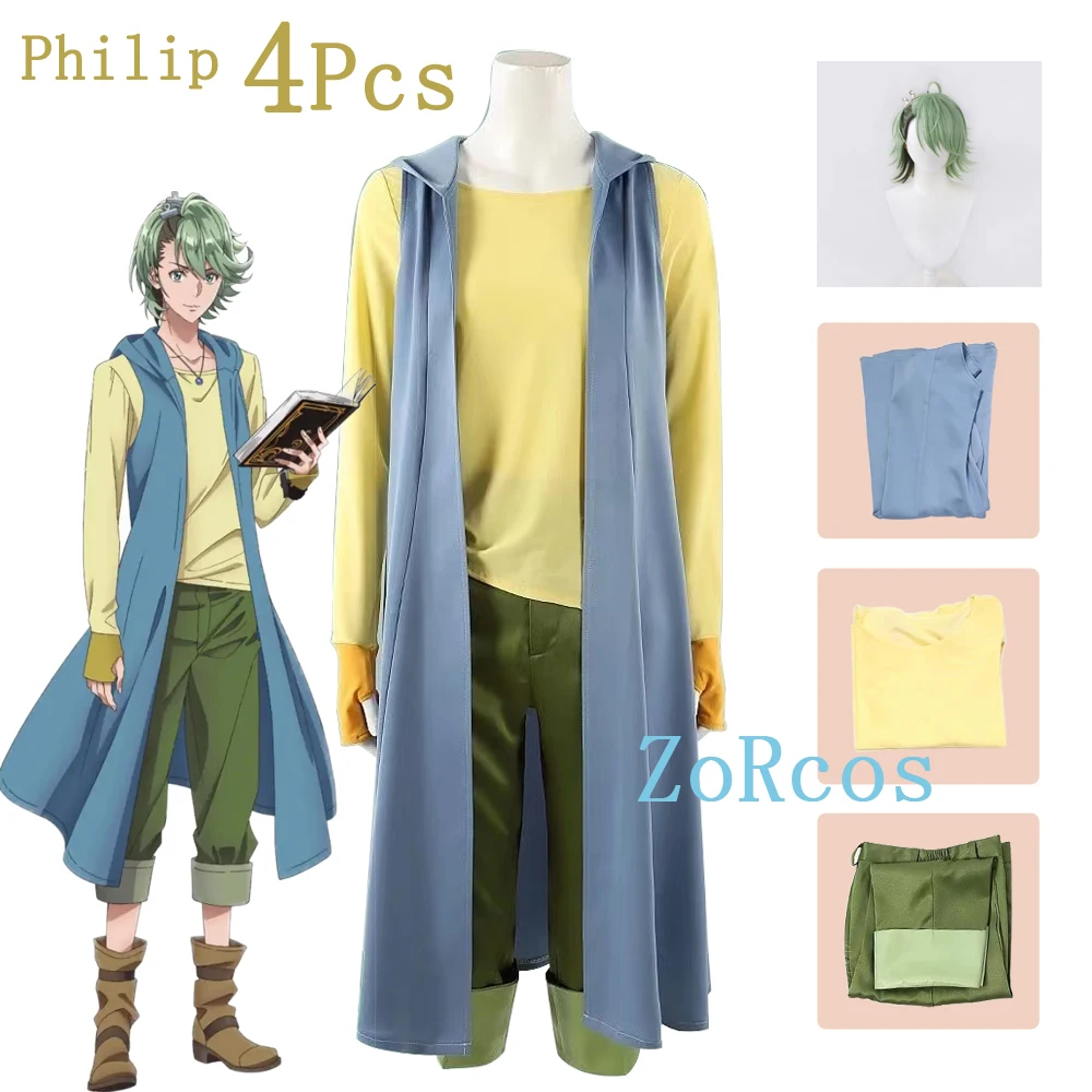 

Anime Fuuto PI Philip Cosplay Costume Wig Futo Detective Philip Green Short Hair Halloween Role Play Wig