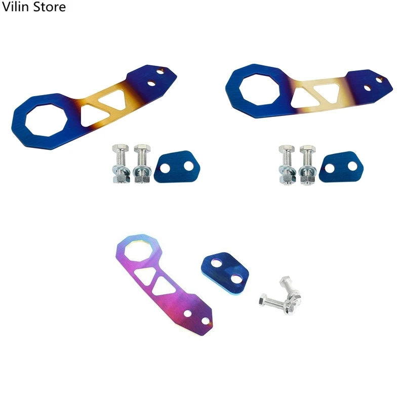 

Universal Aluminum Alloy Car Modification Rear Bumper Trailer Hook Towing Tools Rear Tow Hook Kit
