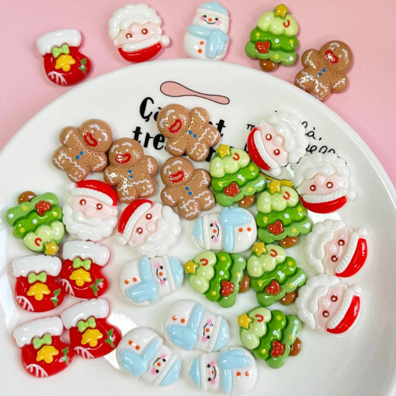 10 шт. мини-Рождественская фигурка из смолы поделки милый олень рождественская