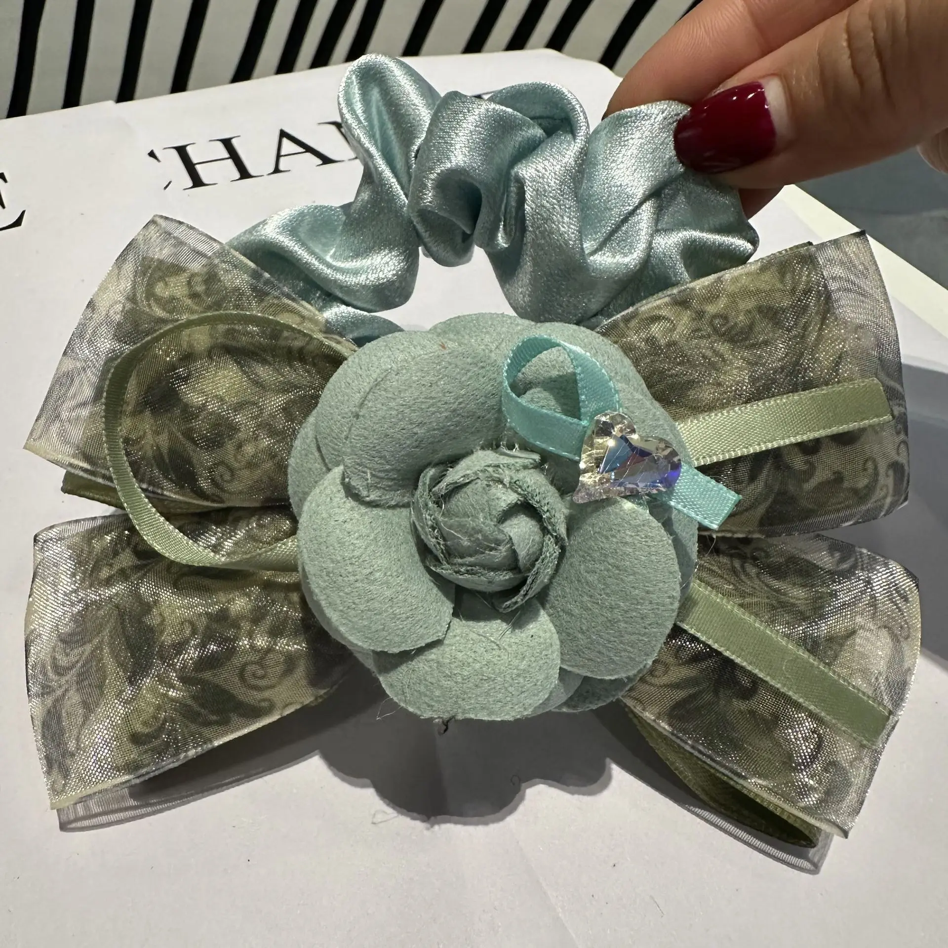 Корейские аксессуары для волос в винтажном стиле резинки с потрясающим цветком