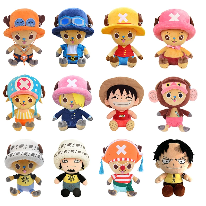 

Anime One Piece Plush Toys Large 20cm Chopper Sabo Cute Soft Stuffed Plushues Doll Pillow Decor Birthday Gifts for Kids Children