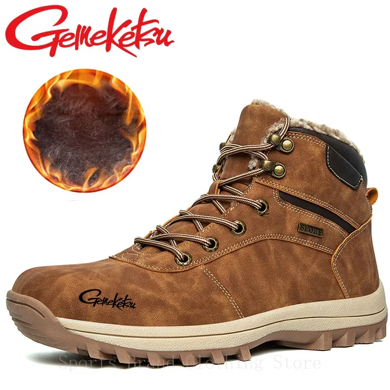 Осенне-зимние плюшевые туристические кроссовки водонепроницаемая и