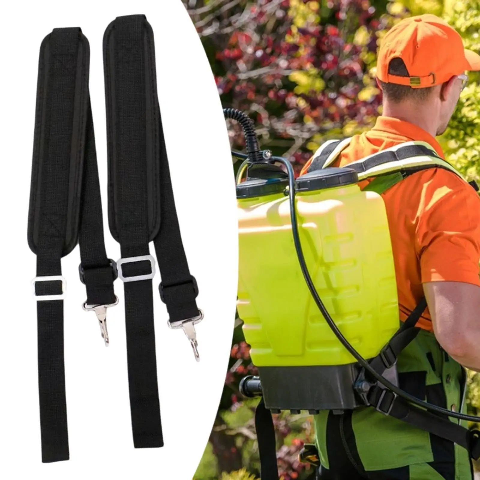 

2 шт. сменные ремни для рюкзака-распылителя, регулируемый ремень для сельскохозяйственного ручного опрыскивателя, удобная посадка для большинства рюкзаковых опрыскивателей