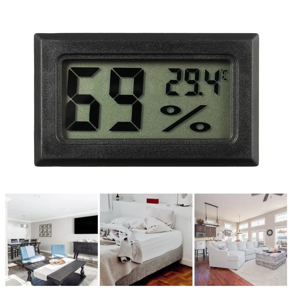 mini lcd digital electronic digital temperature hygrometer sensor meter temperature refrigerator aquarium monitoring display free global shipping