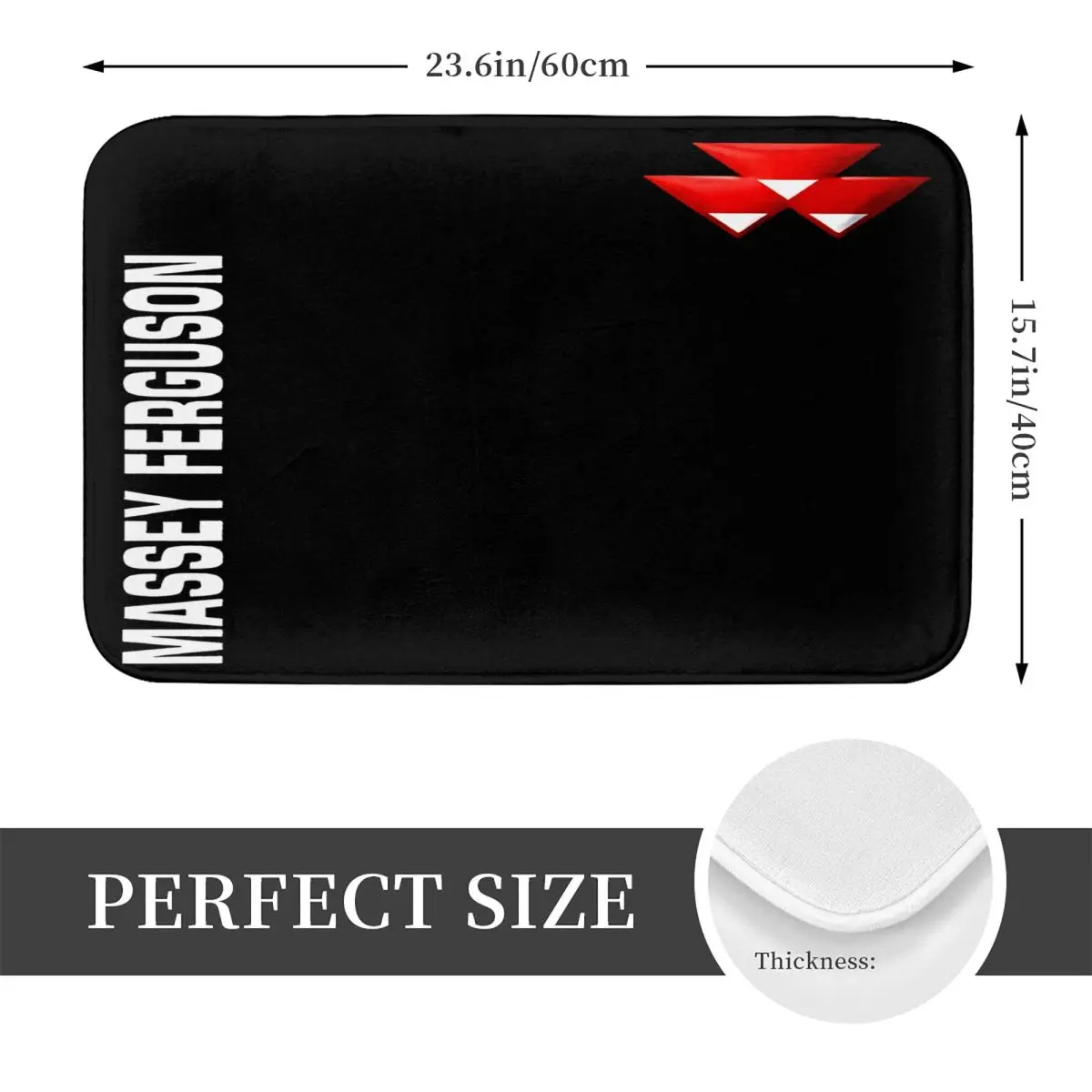 Massey Ferguson антискользящий коврик из полиэстера