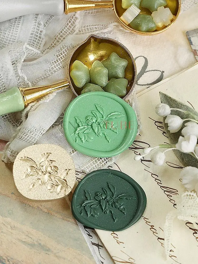 3D тисненый восковой штамп рельефный матовый букет исповедь венок подарочная