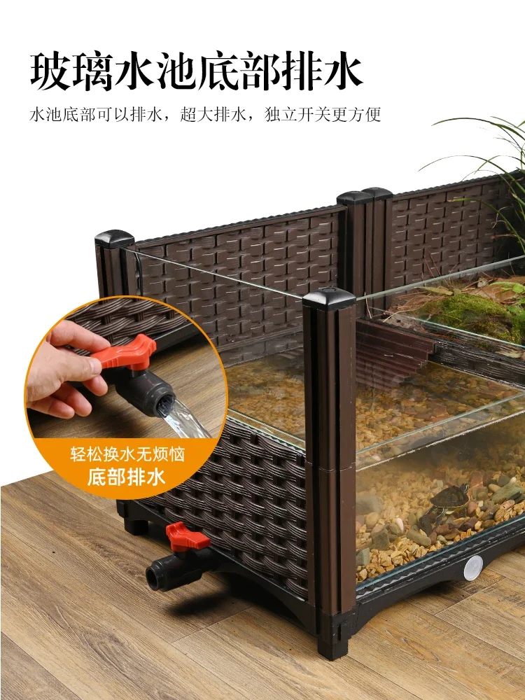 Gelbe Rand Schildkröte Nesteelle amphibische Fütterung stank extra Mobile Apokologische Landschafts bau Pflanze Haushalt Malam wasse