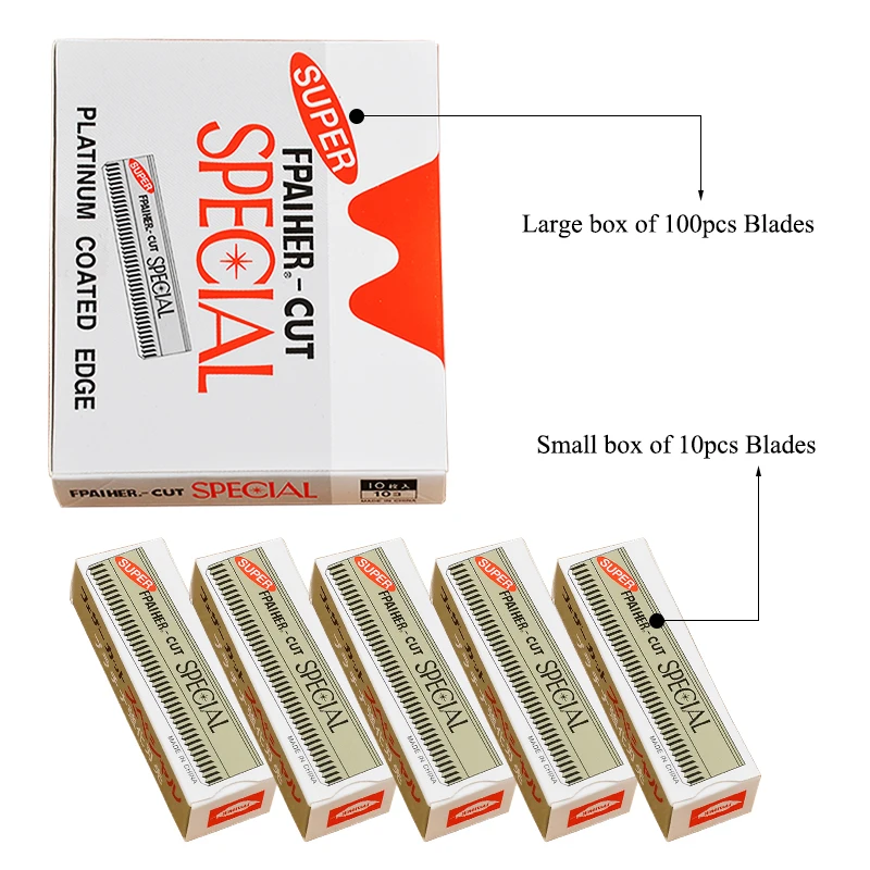 Лучшее качество 50/100 шт перьевые лезвия профессиональные для стрижки волос из