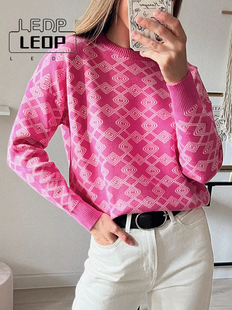 

Autumn Winter Women knitted Pullovers 2022 New Fall Jacquard O-neck Thick Warm Women Sweater High quality Casual Sweater