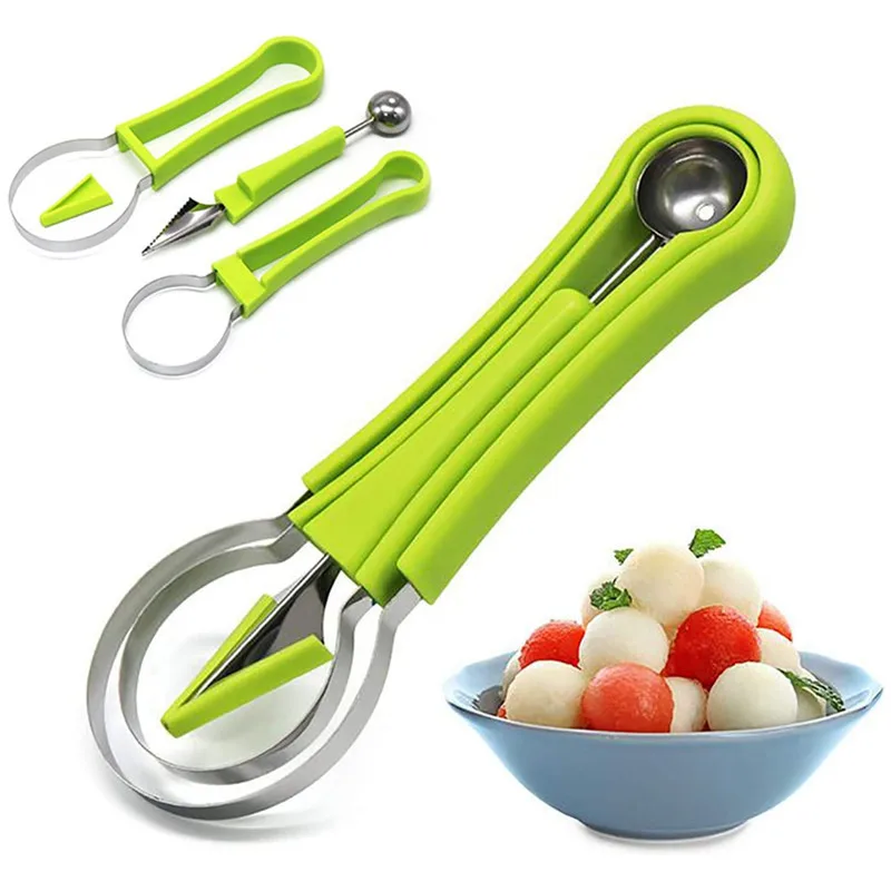 

4 в 1 нож для нарезки дыни нож для резки фруктов Фруктовая тарелка разделитель для целлюлозы Кухонные гаджеты Acces