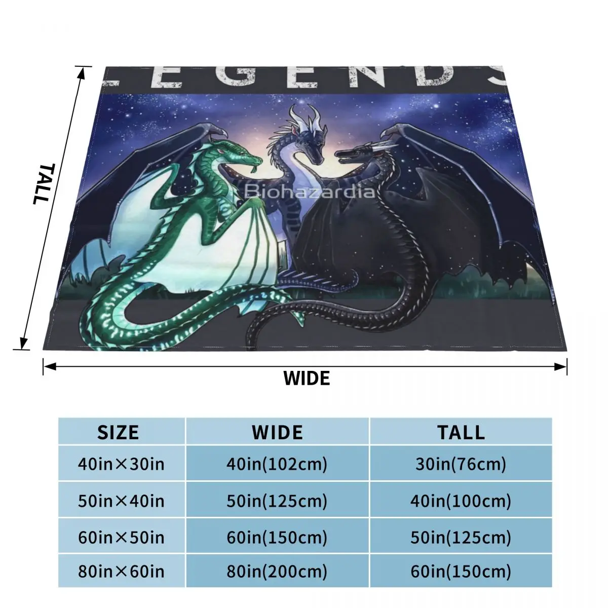 Wings Of Fire - Legends Fathom Darkstalker Прозрачное одеяло Покрывало на кровать Аниме Одеяло Ins Wind