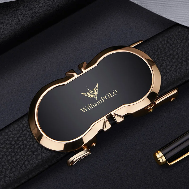 

Fashionable leather men's belt high-end personalized automatic buckle business formal trouser
