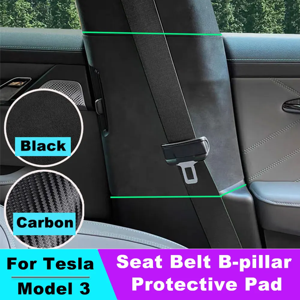 

For Tesla Tesla Model3 2017-2023 Seat Belt B-pillar Protective Pad Safety Anti-scratch Interior Modification Accessories