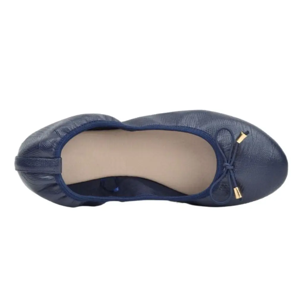 Балетки из искусственной кожи с неглубоким носком туфли на мягкой подошве бантом