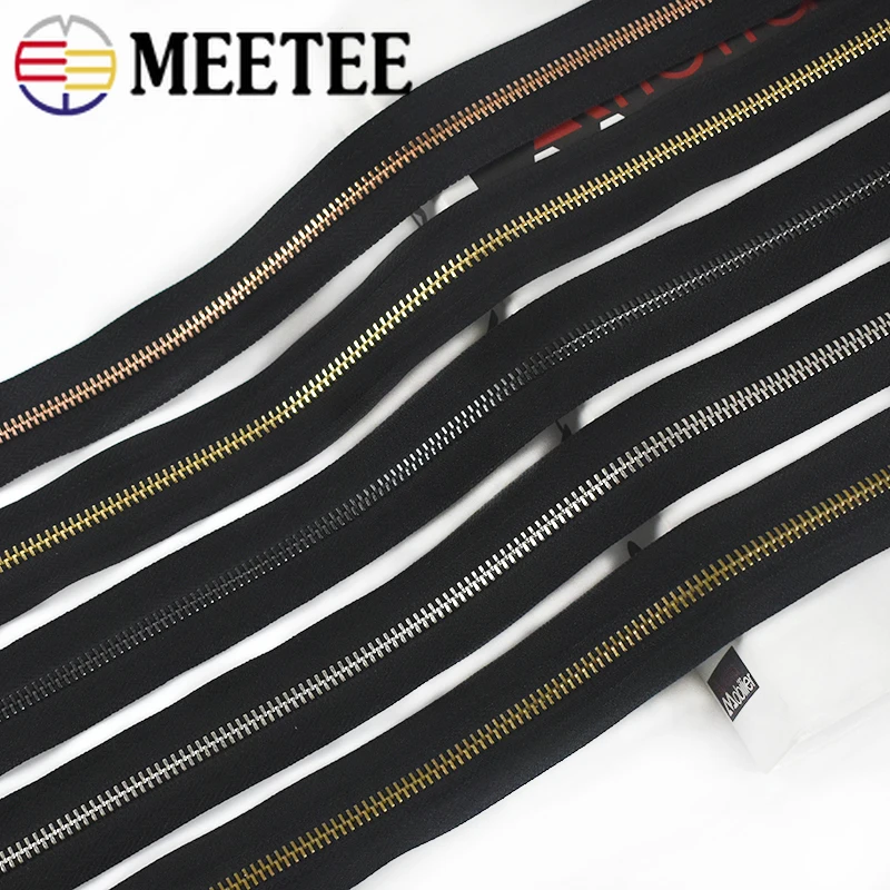Металлические молнии Meetee 2/4 метра 5 # катушка на для курток сумок тентов наборы