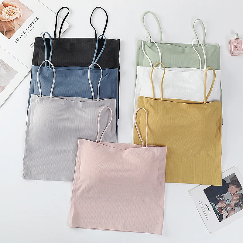 

One-piece Tube Tops Women Crop Tops Removable Pads Intimates Fashion Seamless Bandeau Bra Sexy Lingerie Fashion Invisible Top