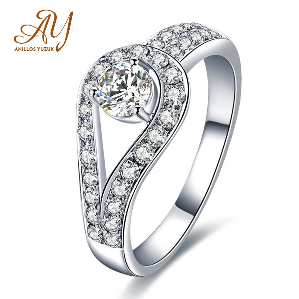 

Anillos Yuzuk, корейская мода, роскошное женское кольцо обещания с кристаллами из циркония в виде ветки
