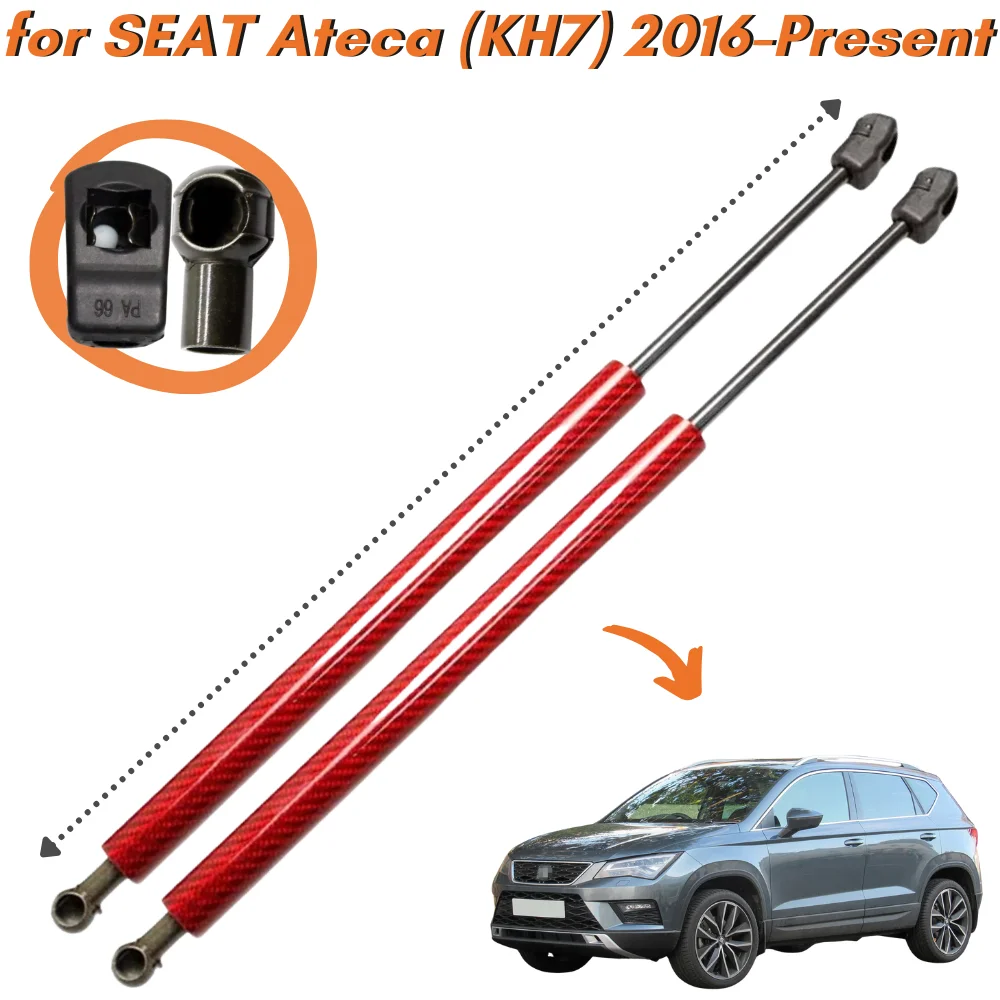 Qty(2) Стойки капота для SEAT Ateca (KH7) Cupra 2016-настоящие передние газовые пружины