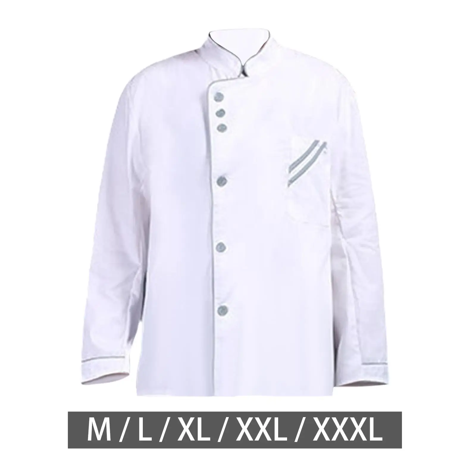 

Men Women Chef Coat Jacket Cooker Long Sleeve Waiter Apparel Uniform Chef Clothing Workwear for Cafe Kitchen Summer Food Service