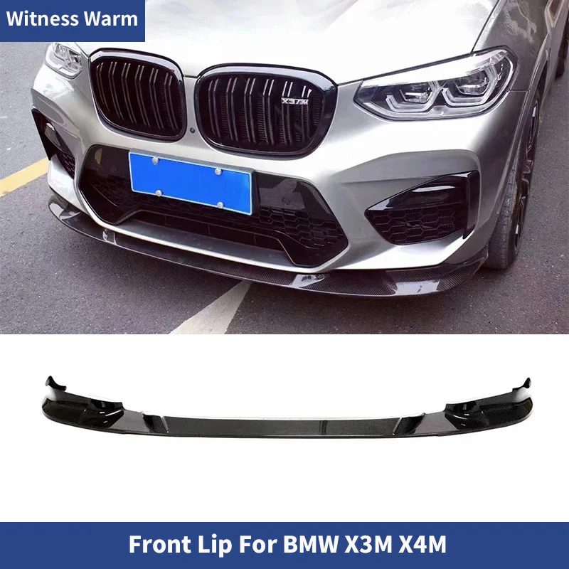 

Для BMW X3M X4M F97 F98 2019-2020 передний спойлер бампер губа из углеродного волокна комплект передних разветвителей защита