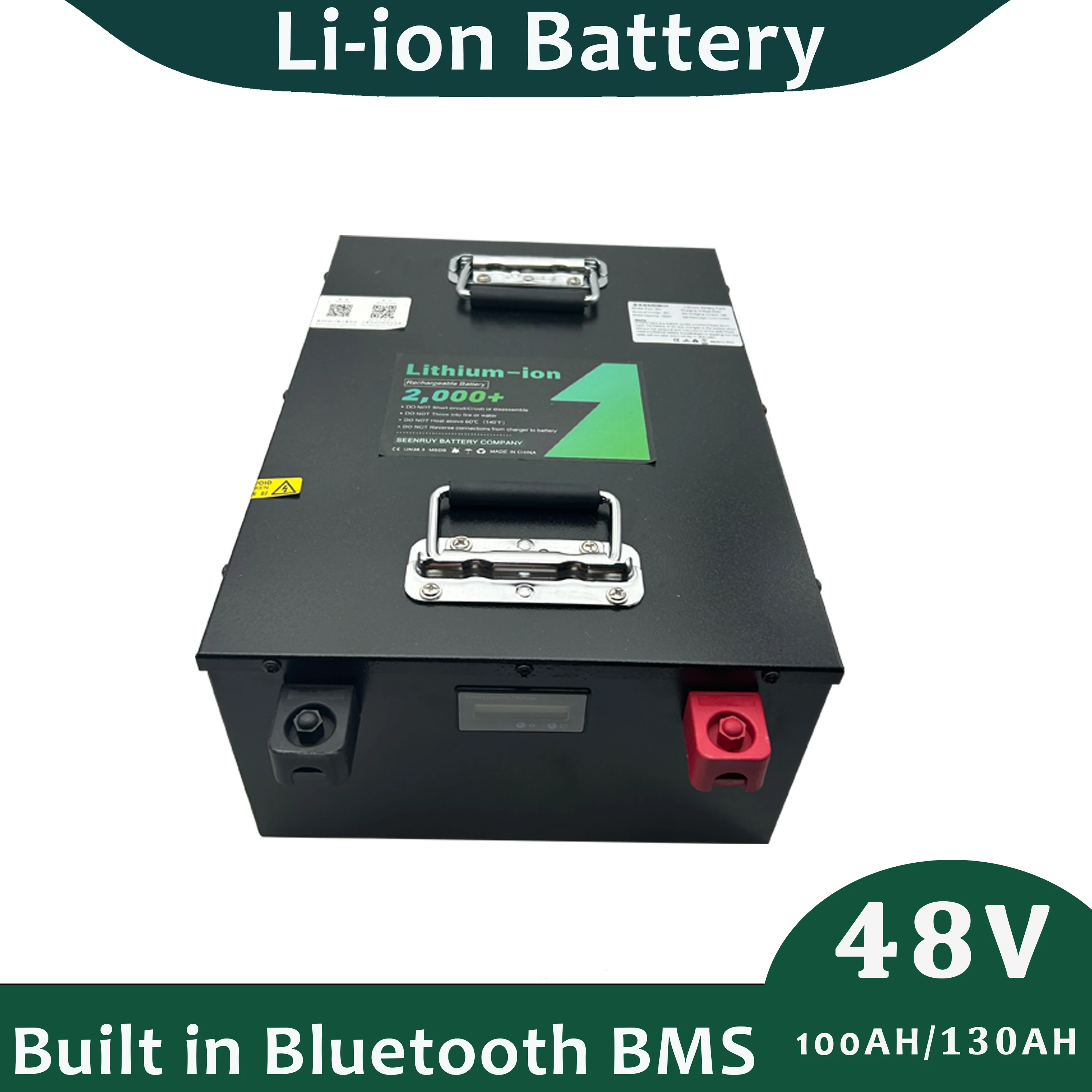 Литиевый аккумулятор 48 В 100 Ач 130 Встроенный Smart BMS с Bluetooth для солнечной батареи