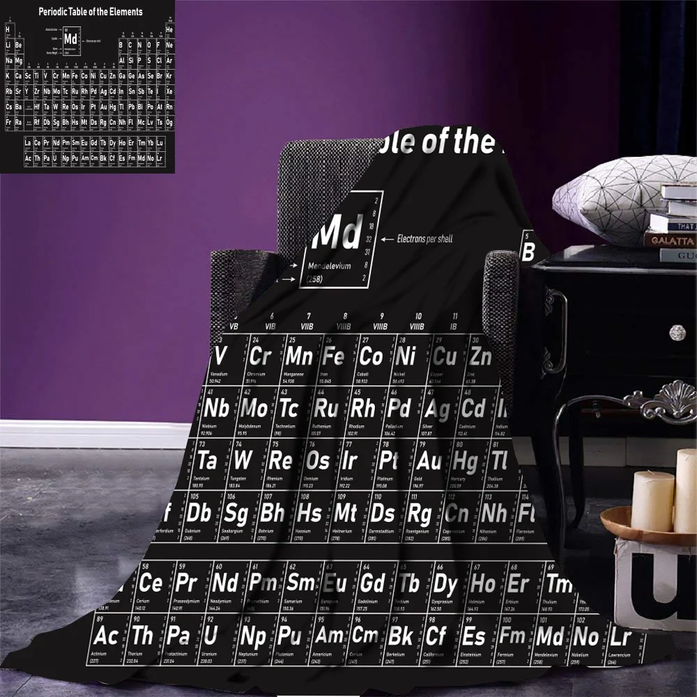 

room decor Periodic Table Of Elements 3D Digital Printing Sofa Blanket