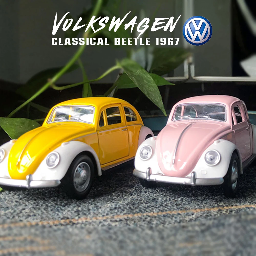 

MSZ 1:28 Volkswagen Classical Beetle 1967 Pull Back Car Alloy Model Diecasts Metal Toy Vehicles Collection Childrens Toy Gift