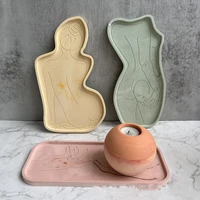 abstract body tray clay silicone mould storage tray diy home decor mould