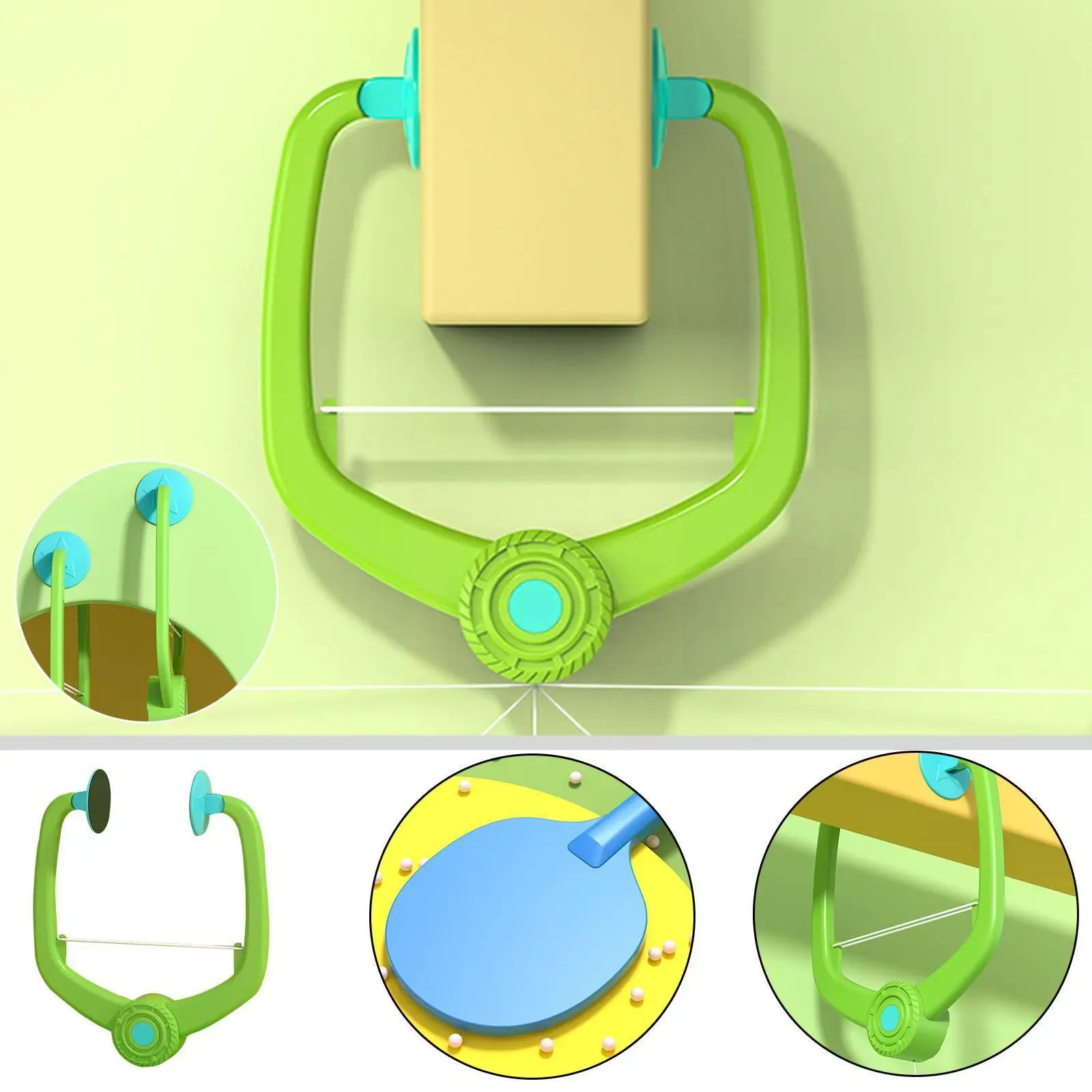 

Indoor Table Tennis Trainer ABS Self-training Hanging Double Parent-child PingPong Trainer Interaction Sparring U9A8